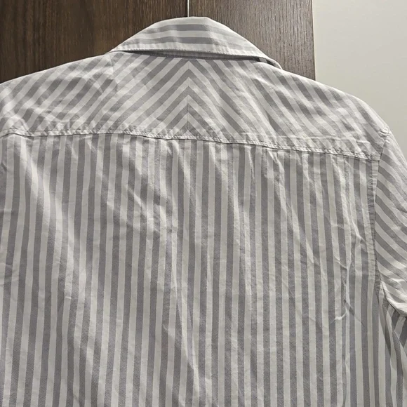 HINSON WU-"Halsey" 3/4 Sleeve Oversize Stripe Shirt-Size Medium - Picture 11 of 15